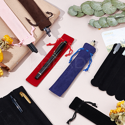 40Pcs Rectangle & Oval Velvet Pen Drawstring Bag AJEW-PH0003-26-1