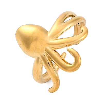 Marine Animal Theme 304 Stainless Stee Open Cuff Rings RJEW-Q005-01C-G-1