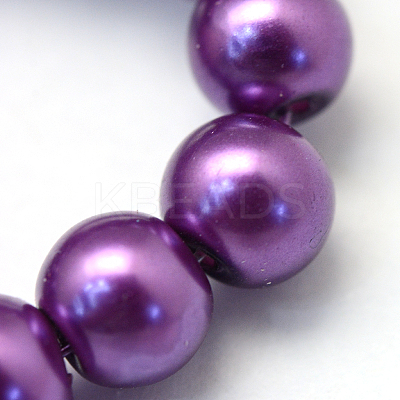 Baking Paint Glass Pearl Bead Strands X-HY-Q003-3mm-37-1