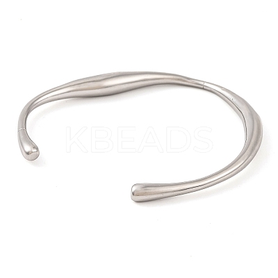 Non-Tarnish 304 Stainless Steel Open Cuff Bangles for Women LS-BJEW-G711-02P-1