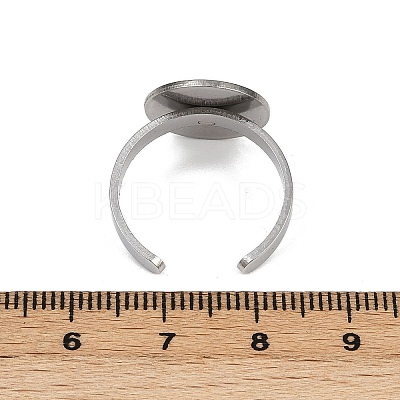 304 Stainless Steel Cuff Ring Components STAS-D372-04P-05-1