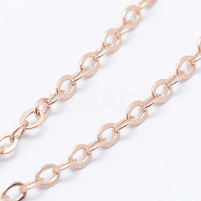Brass Cable Chains CHC-K004-01RG-1