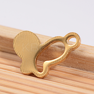 Ion Plating(IP) Butterfly 304 Stainless Steel Charms STAS-G130-34G-1