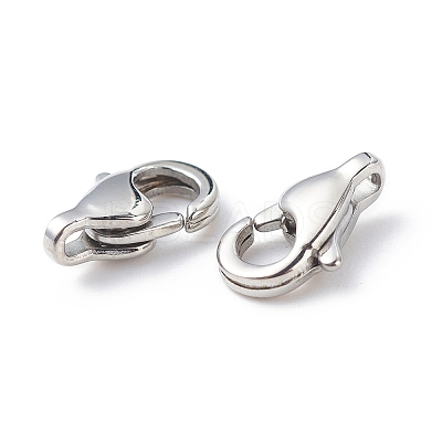 Tarnish Resistant 304 Stainless Steel Lobster Claw Clasps X-STAS-Q048-1-1