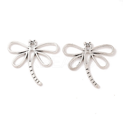 Dragonfly Tibetan Style Alloy Pendants TIBEP-R344-16AS-LF-1