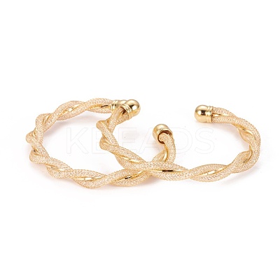 Long-Lasting Plated Brass Cuff Bangles BJEW-E370-13G-1