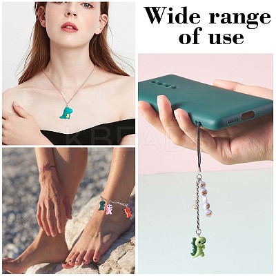 24 Pieces Dinosaur Charms Pendants Animal Shape Resin Charm Colorful Dinosaur Pendant for Jewelry Necklace Bracelet Earring Making Crafts JX318A-1