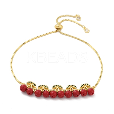 Brass Micro Pave Cubic Zirconia Slider Bracelets BJEW-Z126-01G-1