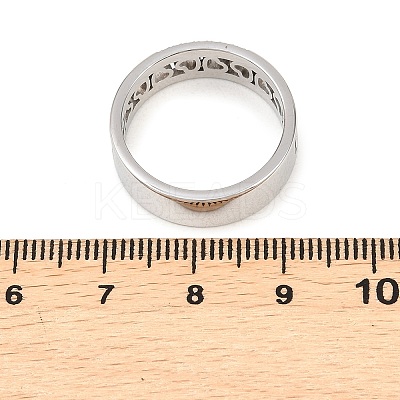 304 Stainless Steel Micro Pave Cubic Zirconia Finger Rings for Women RJEW-K315-02P-1