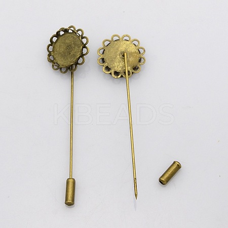 Vintage Iron Brooch Findings LS-IFIN-J039-06AB-NF-1