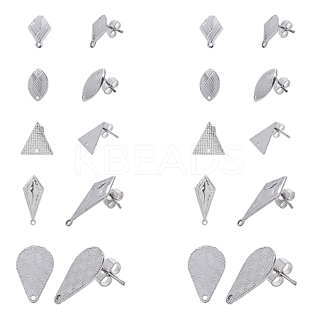 Unicraftale 304 Stainless Steel Stud Earring Findings STAS-UN0011-01P-1