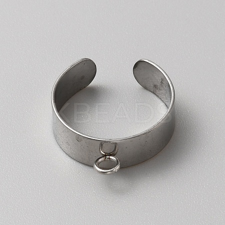 304 Stainless Steel Loop Ring Base LS-FIND-WH0161-31C-P-1