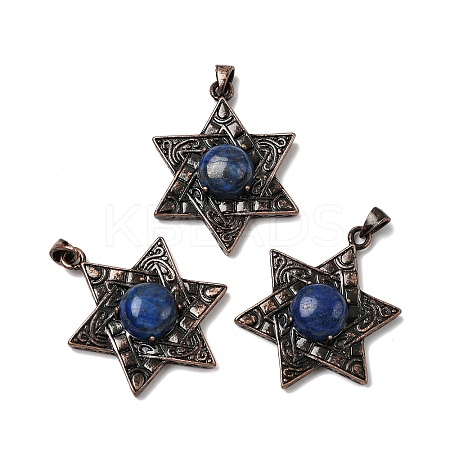 Dyed Natural Lapis Lazuli Pendants G-A297-06R-20-1