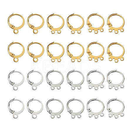  Jewelry 180Pcs 6 Style Brass Leverback Earring Findings KK-PJ0001-19-1