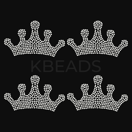 Crown Hotfix Rhinestone DIY-WH0622-047B-1