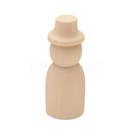 Unfinished Wooden Peg Dolls DOLL-PW0002-018-1