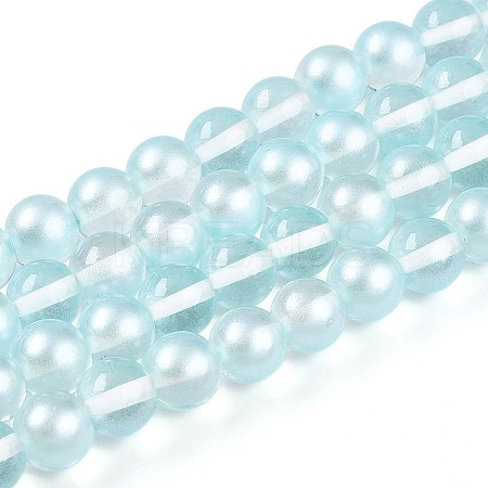 Baking Paint Transparent Glass Beads X1-DGLA-N011-10mm-05-1