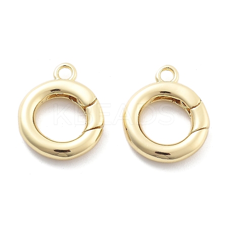 Rack Plating Brass Spring Gate Rings LS-KK-H449-58G-01-NR-1