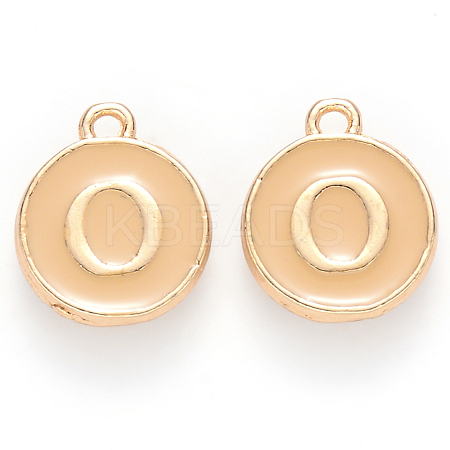Golden Plated Alloy Enamel Charms ENAM-S118-06O-1