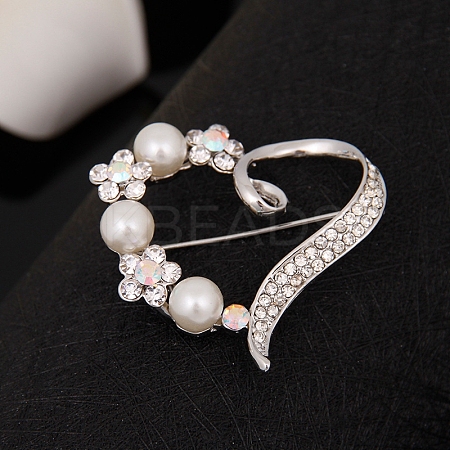 Alloy Glass Rhinestone Brooch PW-WG65933-02-1