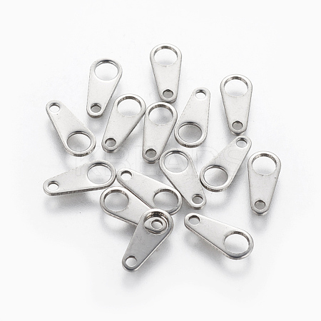 Tarnish Resistant 201 Stainless Steel Chain Tabs STAS-G192-25P-1