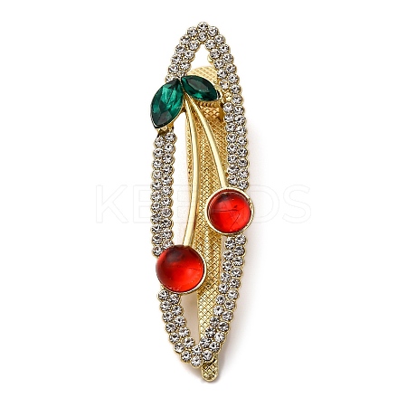 Cherry Golden Alloy Alligator Hair Clips PHAR-K006-04C-G-1