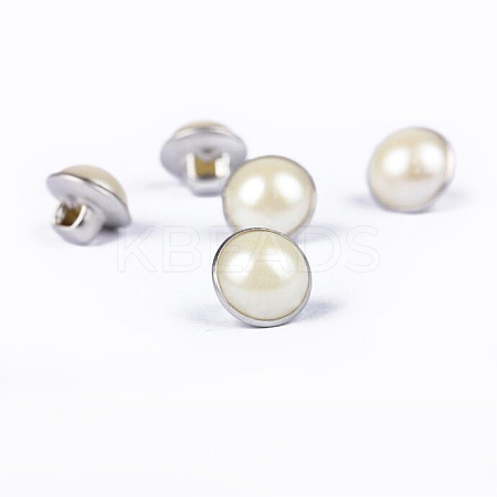 Resin Shank Buttons BUTT-WH0016-04P-14-1