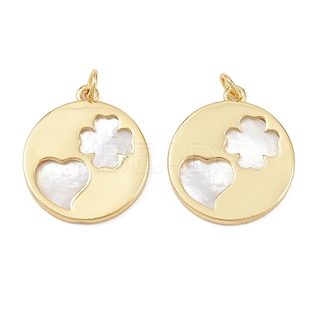 Natural Shell Pendants KK-L251-44G-A04-1