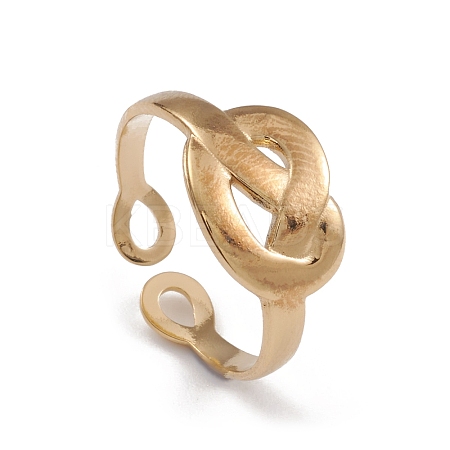 Ion Plating(IP) 304 Stainless Steel Cuff Rings RJEW-G285-78G-1