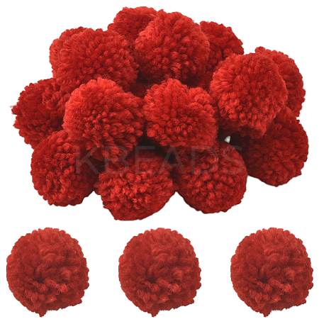 24Pcs Wool Soft Pompom Ball DIY-SC0031-31C-01-1
