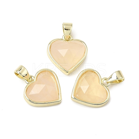 Natural Rose Quartz Charms G-E538-02G-07-1