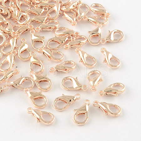 Zinc Alloy Lobster Claw Clasps X-E107-RG-1