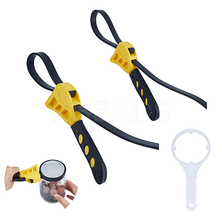 1Pc Plastic Filter Bottle Wrench & 2Pcs Adjustable Wrench TOOL-FH0001-67-1