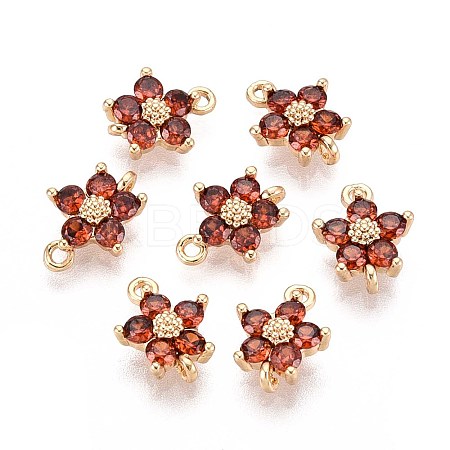 Brass Micro Cubic Zirconia Links KK-N231-27-NF-1