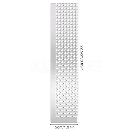 Tarnish Resistant 201 Stainless Steel Diamond Drawing Rulers DIAM-PW0001-061C-1