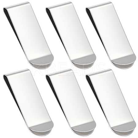 6Pcs Stainless Steel Money Clips TOOL-GF0003-55-1