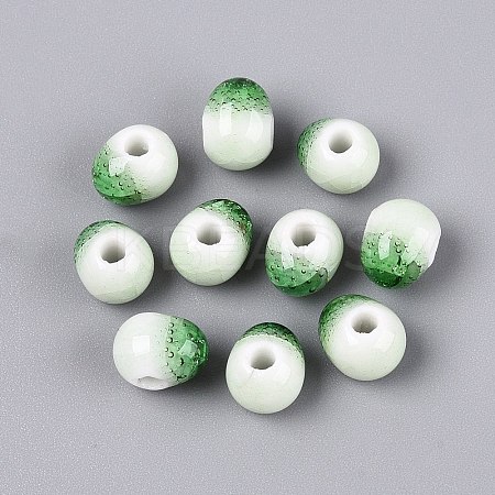 Handmade Crackle Porcelain Beads PORC-Q008-06B-05-1