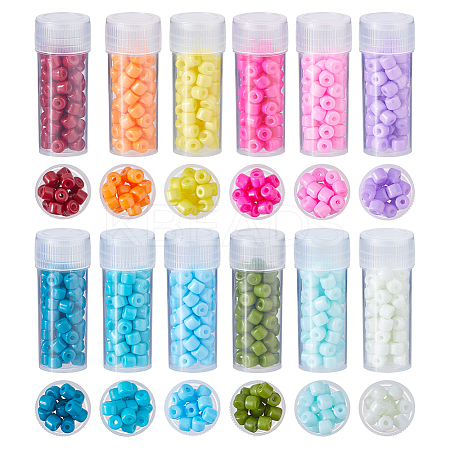 120G 12 Colors Baking Paint Pearlized Glass Seed Beads SEED-DC0001-21-1