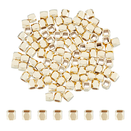 100Pcs Brass Spacer Beads KK-FI0001-02B-G-1