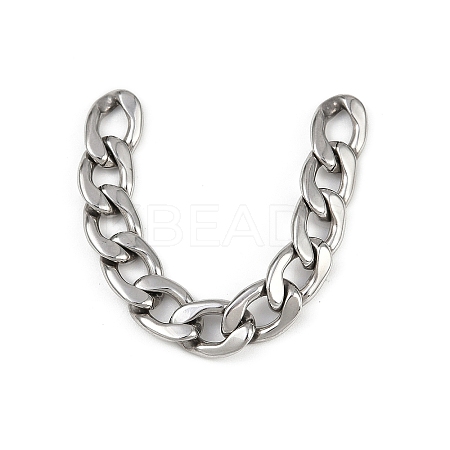 Tarnish Resistant Men's Jewelry Making 304 Stainless Steel Cuban Link Chains CHS-A003M-1.8NK-1