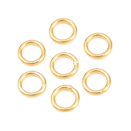 Brass Closed Jump Rings KK-D257-01G-03-1