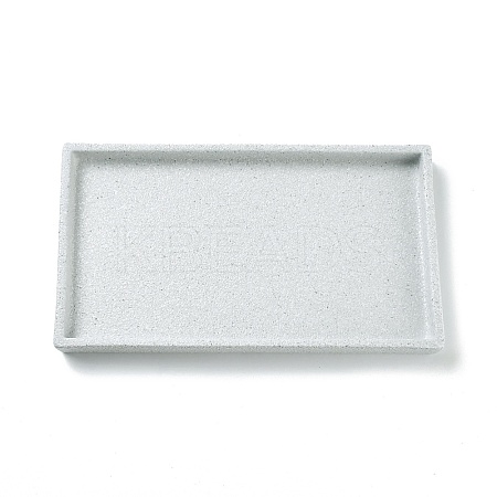 Rectangle Porcelain Flat Round Jewelry Plate DJEW-I015-02-1