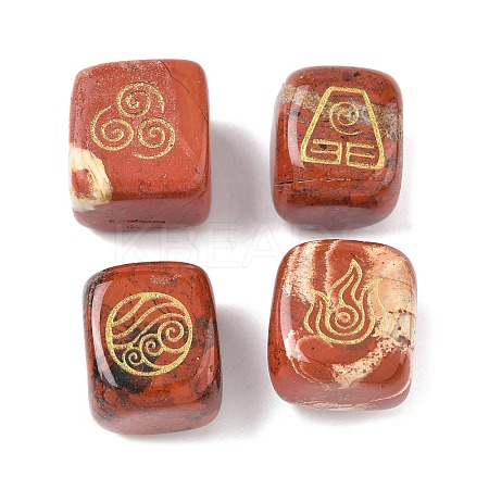 4Pcs 4 Styles Natural Red Jasper Display Decorations G-F786-03A-03-1