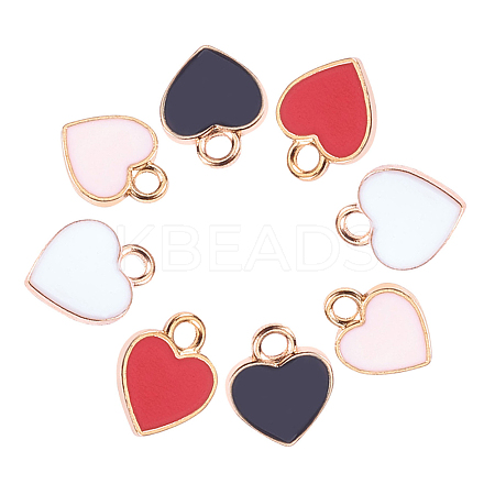 Golden Plated Alloy Enamel Charms PALLOY-CJ0001-07-1