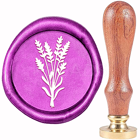 Brass Wax Seal Stamp AJEW-WH0337-003-1