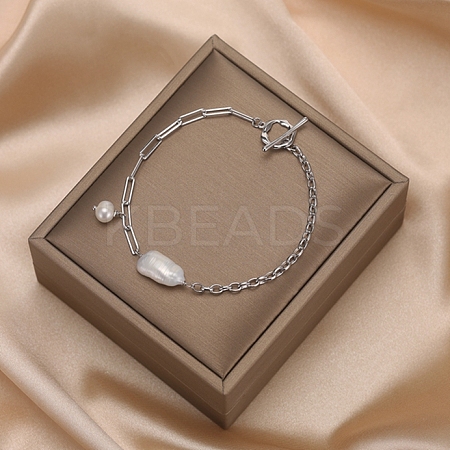 925 Sterling Silver Charm Bracelets BJEW-D343-02P-1
