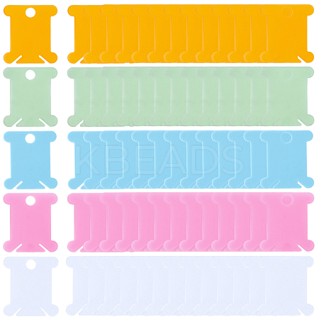 200Pcs 5 Colors PVC Plastic Thread Winding Boards TOOL-SC0001-82-1