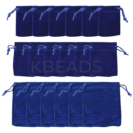18Pcs 3 Styles Rectangle Velvet Drawstring Pouches TP-FS0001-04B-1