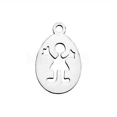 Non-Tarnish 201 Stainless Steel Pendants STAS-Q201-T427-1