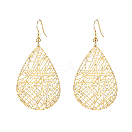 Hollow Brass Dangle Earrings for Women WG72A0C-08-1